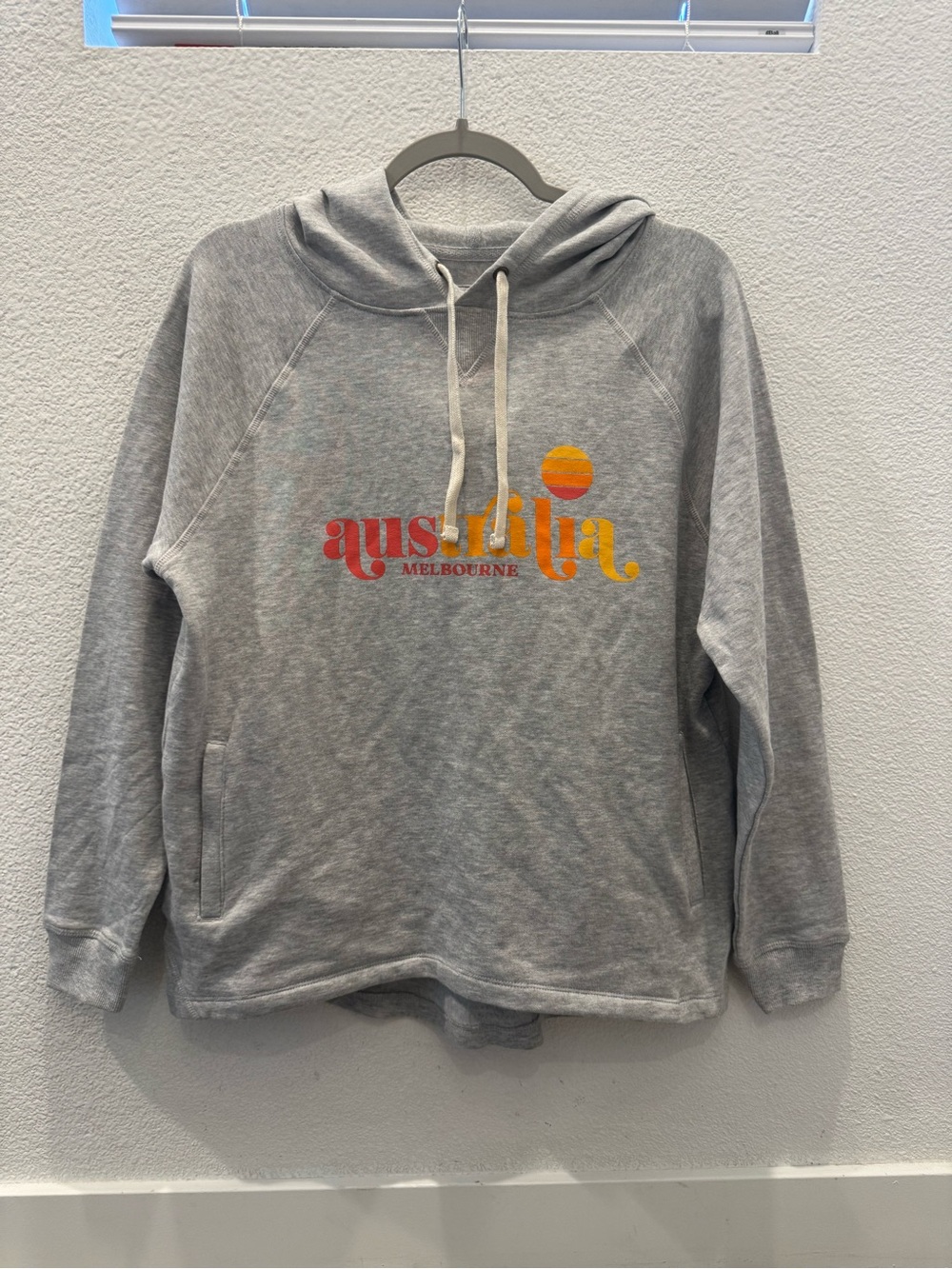 Pacific Creations Melbourne Australia sweatshirt w/ orange sunset logo